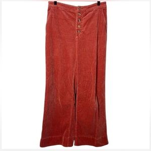 Pilcro dark salmon high rise wide leg pants